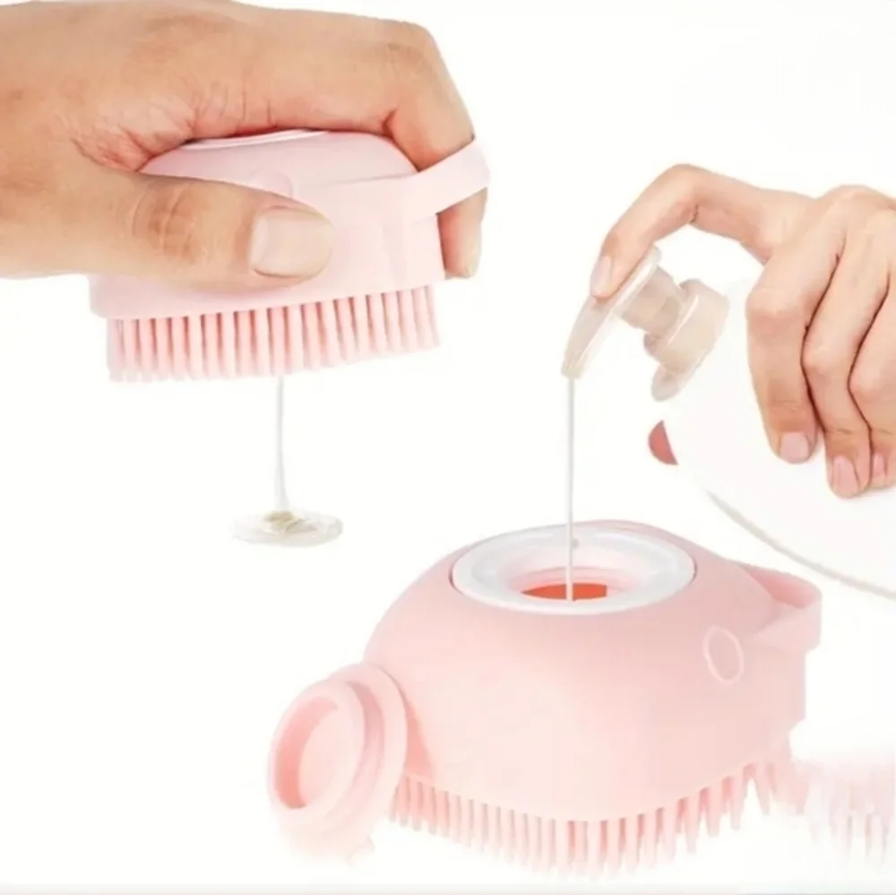 Pet Bath Brush, Soft Comfortable‎ Silicone Animal Shampoo Brush, Grooming Tool